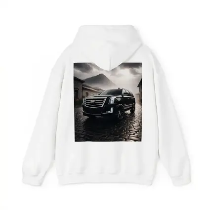 Cadillac Escalade Black SUV Stormy Mountain Setting