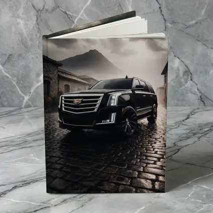 Cadillac Escalade Black SUV Stormy Mountain Setting