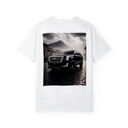 Cadillac Escalade Black SUV Stormy Mountain Setting