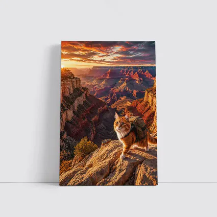 Adventure Cat Hiking Grand Canyon Sunset