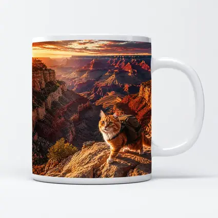 Adventure Cat Hiking Grand Canyon Sunset