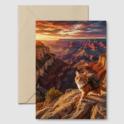 Adventure Cat Hiking Grand Canyon Sunset