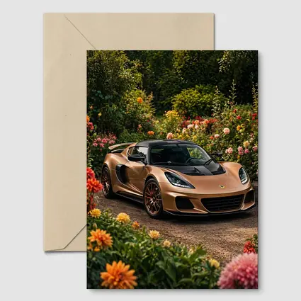 Lotus Exige Bronze Sports Car Garden Setting