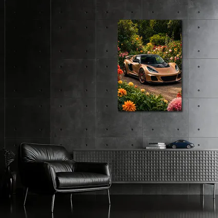 Lotus Exige Bronze Sports Car Garden Setting
