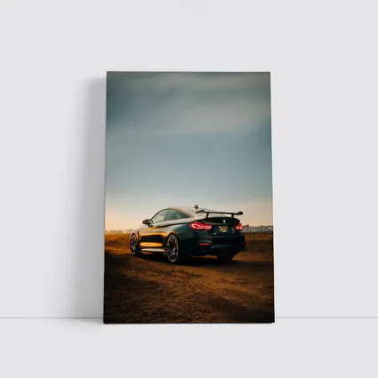 BMW M4 Frozen Black Sunset Dirt Field