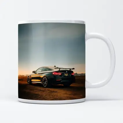 BMW M4 Frozen Black Sunset Dirt Field