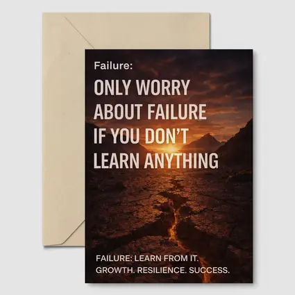 Failure Quote Cracked Desert Sunset Landscape