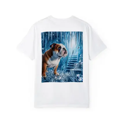 English Bulldog Puppy In Ice Crystal Cave