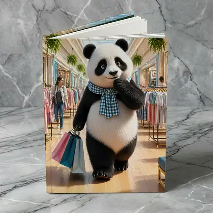 Fashionista Panda Shopping at Colorful Mall
