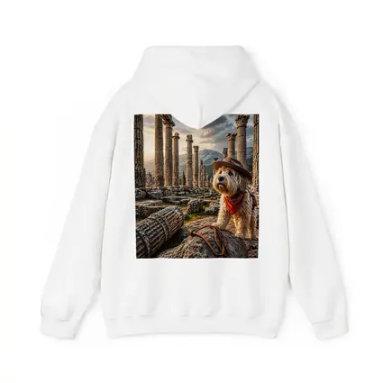 Cowboy Terrier Dog At Ancient Greek Ruins