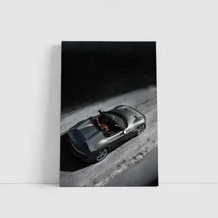 Ferrari Twelve Cilindri Green Convertible Aerial View