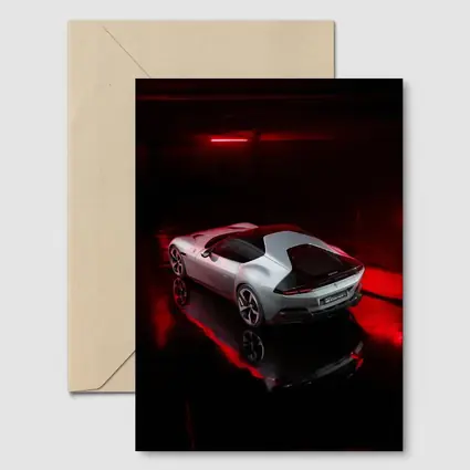 Ferrari 12 Cilindri Silver Car Dark Studio