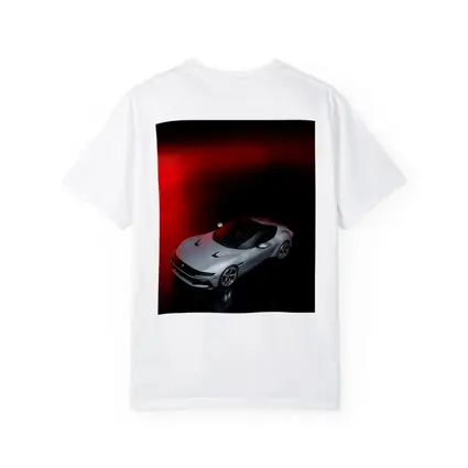 Ferrari Twelve Cylinders Silver Car Dark Studio