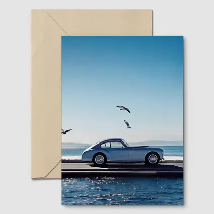 Ferrari 166 Inter Blue Coastal Scene