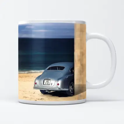Ferrari 166 Inter Silver Beach Coastal Scene