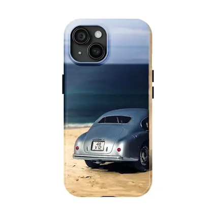 Ferrari 166 Inter Silver Beach Coastal Scene