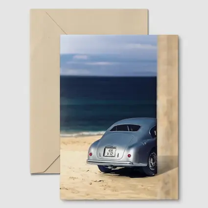 Ferrari 166 Inter Silver Beach Coastal Scene