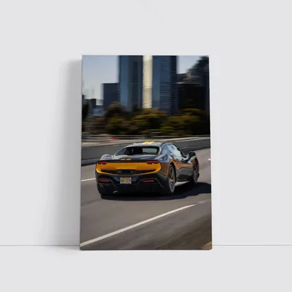 Ferrari 296 GTB Speeding Through City Highway