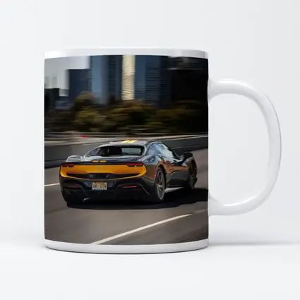 Ferrari 296 GTB Speeding Through City Highway