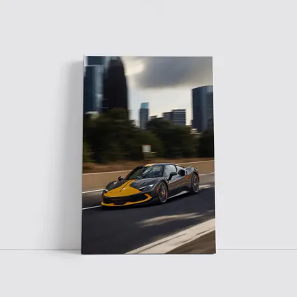 Ferrari 296 GTB Yellow Black City Speed