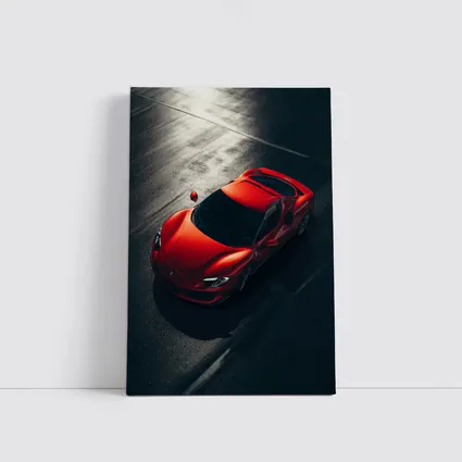 Ferrari 296 GTB Red on Dark Pavement