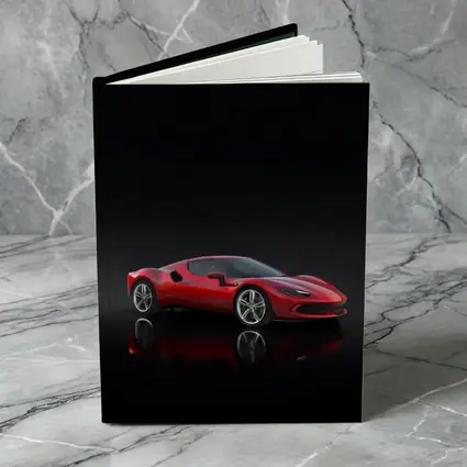 Ferrari 296 GTB Red on Dark Background