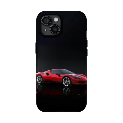 Ferrari 296 GTB Red on Dark Background