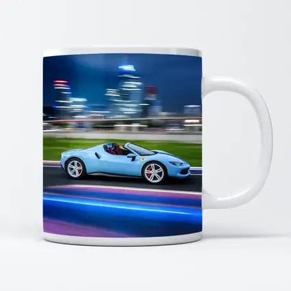 Ferrari 296 GTS Blue City Night Speed