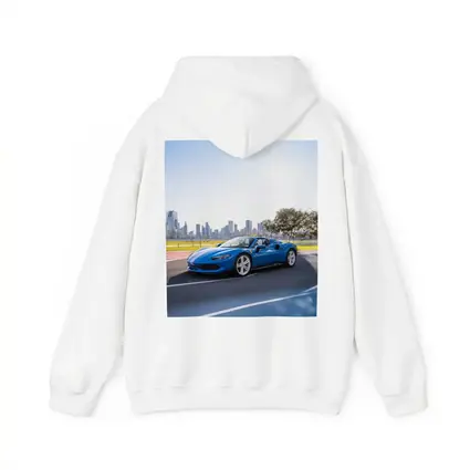 Ferrari 296 GTS Blue City Skyline