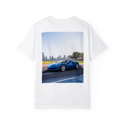Ferrari 296 GTS Blue City Skyline