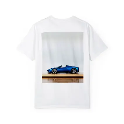 Ferrari 296 GTS Blue on Wooden Parquet