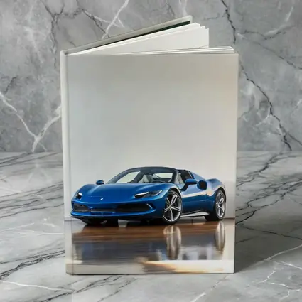 Ferrari 296 GTS Blue Supercar Indoor Setting