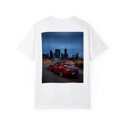 Ferrari 296 GTS Red City Skyline Night
