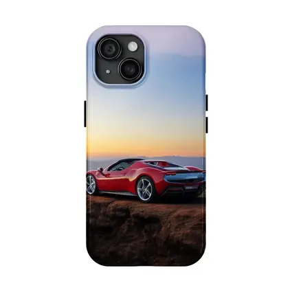Ferrari 296 GTB Red Sunset City View