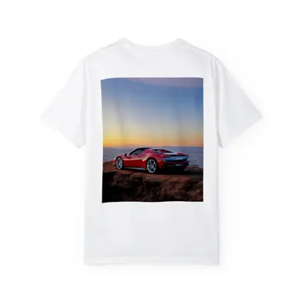 Ferrari 296 GTB Red Sunset City View