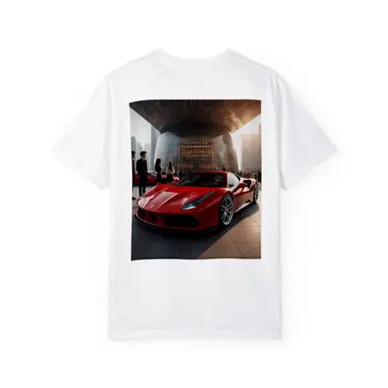 Ferrari 488 GTB Red Urban Plaza Scene