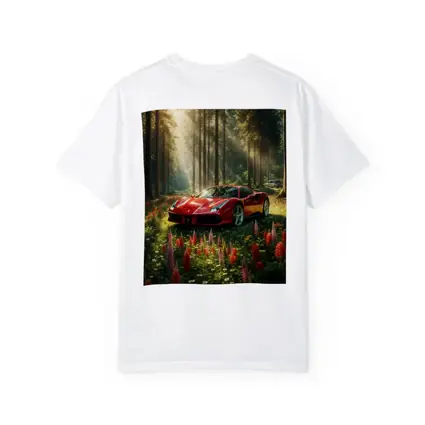 Ferrari 488 GTB Red Forest Wildflowers