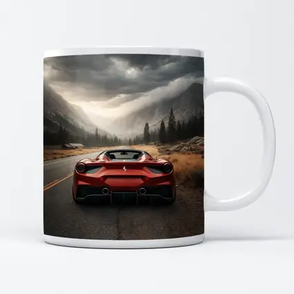 Ferrari 488 Spider Mountain Road Moody Sky