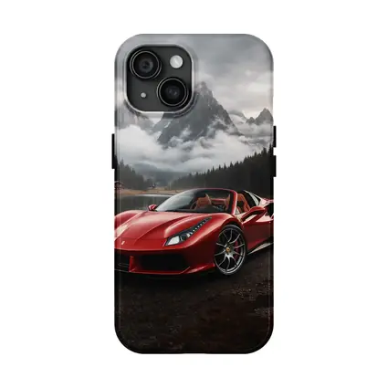 Ferrari 488 Spider Red Mountain Lake