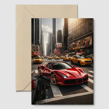 Ferrari 488 GTB Red New York City Street
