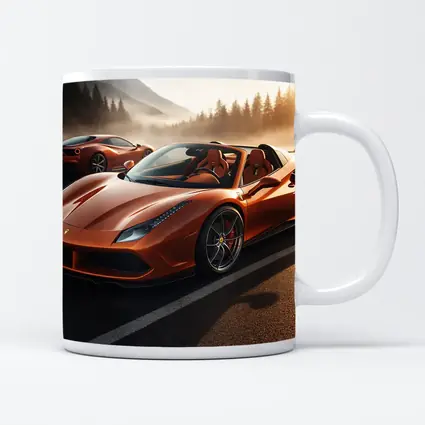 Ferrari 488 Spider Orange Misty Mountain Road