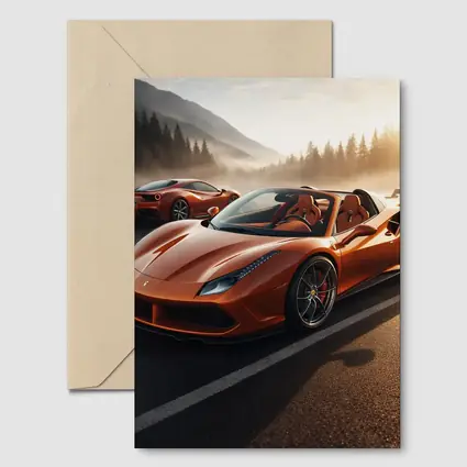 Ferrari 488 Spider Orange Misty Mountain Road