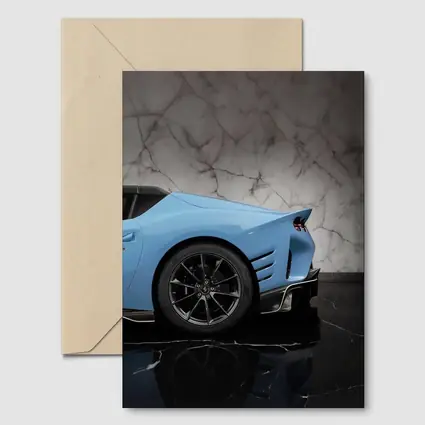 Ferrari 812 Competizione Blue Marble Background