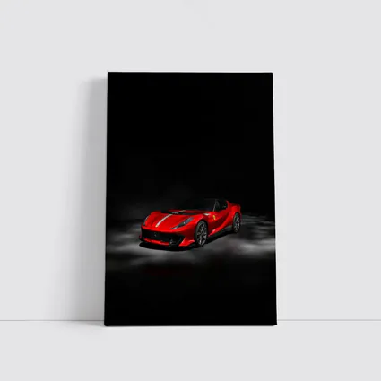 Ferrari 812 Competizione Red on Dark Background