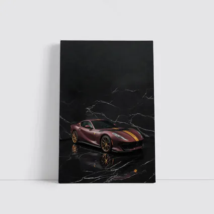 Ferrari 812 Competizione Dark Marble Background