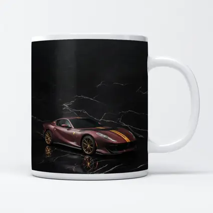 Ferrari 812 Competizione Dark Marble Background