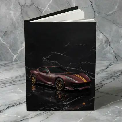 Ferrari 812 Competizione Dark Marble Background