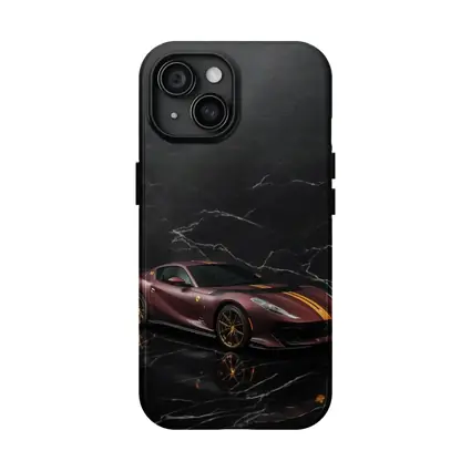 Ferrari 812 Competizione Dark Marble Background