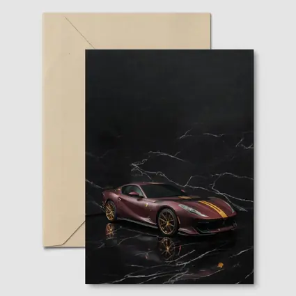 Ferrari 812 Competizione Dark Marble Background
