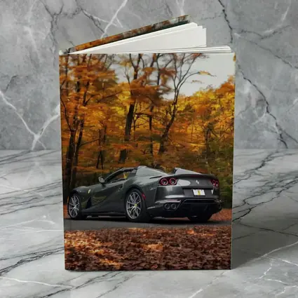 Ferrari 812 GTS Gray Autumn Forest Road